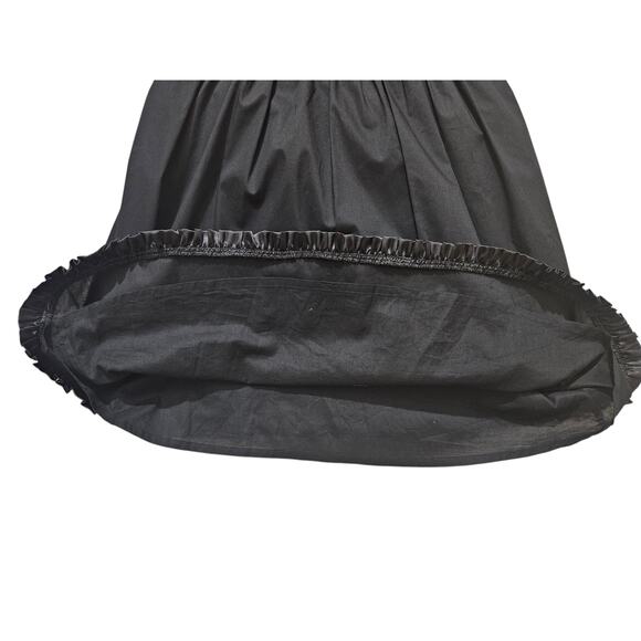 New Anthropologie burlapp swirled rosette black cocktail midi dress size 6 - Picture 5 of 12